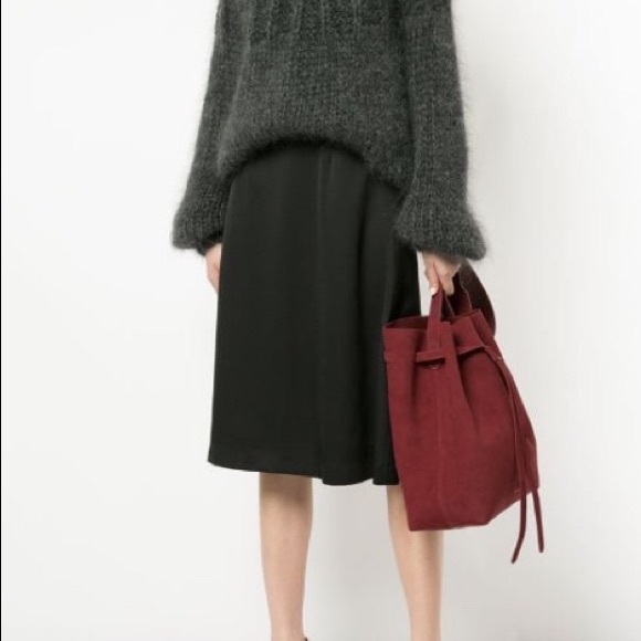 Mansur Gavriel Burgundy Bucket Bag - Picture 4 of 5